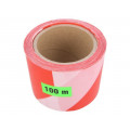 TOO1/100M/B-CZ; Tape: warning; white-red; 100m; ANRO