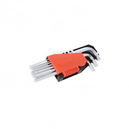 YT-0509; Key set; hexagon keys,spherical; Chrom-vanadium steel; Pcs: 10; YATO